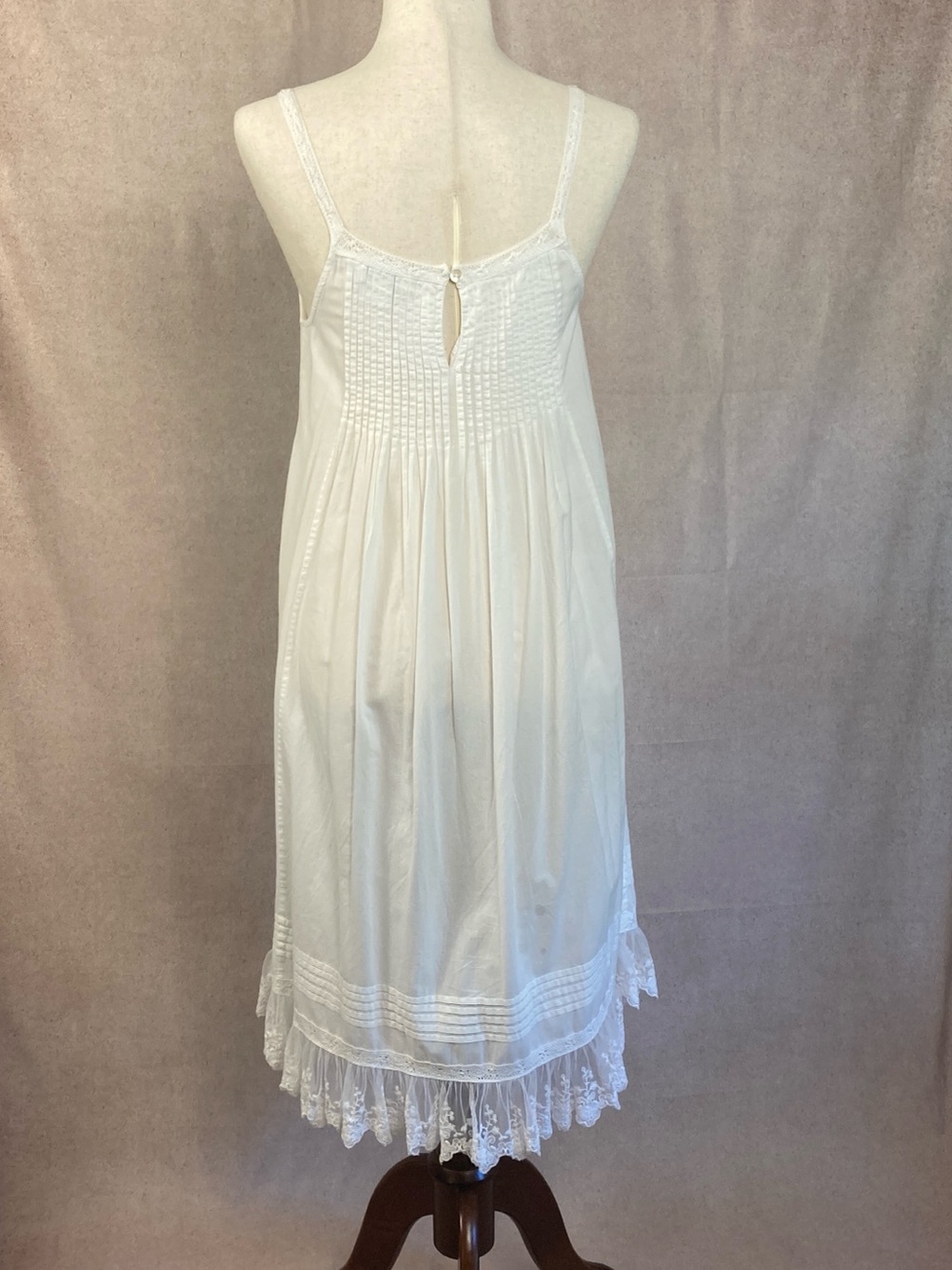 April Cornell White Lace-Trim Slip - Picture 2 of 13
